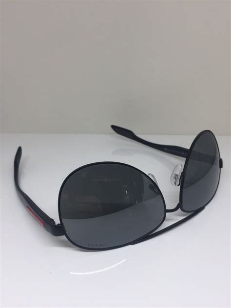 prada sunglasses model sps 53p 62014 1bq-7w1 135 3n|PRADA Sunglasses SPS 53p Black Green Polarized 62.